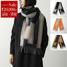 【最大2万円OFFクーポン対象・7/18～7/20限定】 HERMES エルメス マフラー 160×30 クレ・ドゥ・H Clou de H H269140S レディース カシミヤ ストール フリンジ ロゴタグ カラー3色