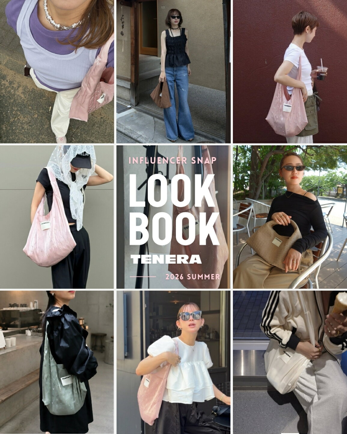 TENERA】バレリーナリネンショルダーバッグ シルバー TENERA 