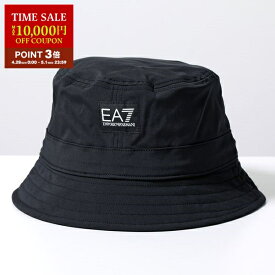EA7 EMPORIO ARMANI エアセッテ エンポリオアルマーニ バケットハット 240119 3F101 メンズ ロゴパッチ 帽子 00020/BLACK【po_fifth】