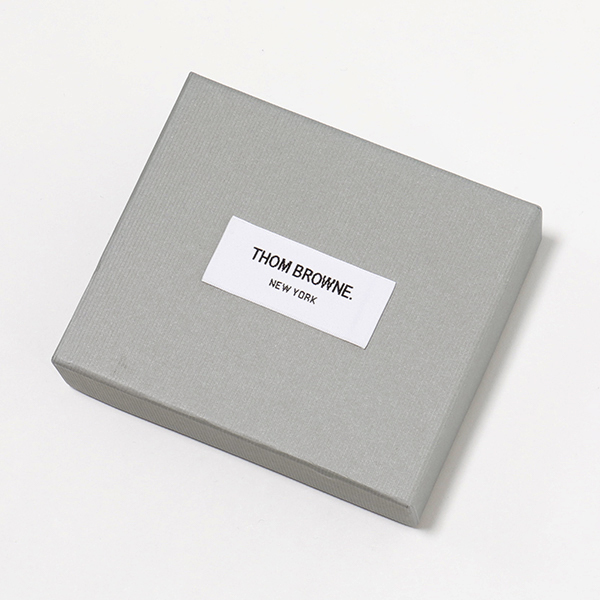 THOM BROWNE トムブラウン MAW080A 00198 レザー カード&コインケース ミニ財布 フラグメントケース 001/BLACK  メンズ | インポートセレクト musee
