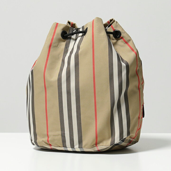 □極美品□ BURBERRY バーバリー 80267371 アイコンストライプ ドロー  