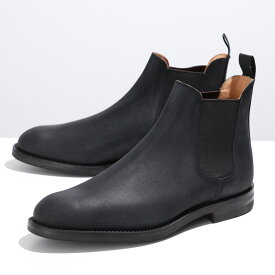 CROCKETT&JONES クロケットアンドジョーンズ チェルシーブーツ Chelsea 5 29542A S51D1 メンズ サイドゴアブーツ ラフアウトスエード ワイズE 靴 BLACK