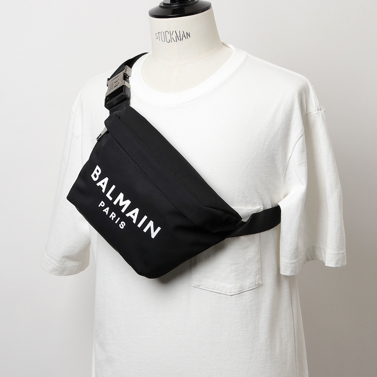 BALMAIN バルマン TM1S087T NYC ベルトバッグ ボディバッグ ウエストポーチ ラバーロゴ 0PA/Noir 鞄 メンズ |  インポートセレクト musee