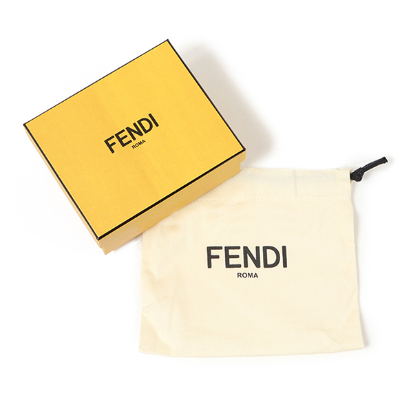 FENDI フェンディ 7M0270 A9ZA バグズ eyes レザー カードケース コインケース ミニ財布 フラグメントケース  F0R2A/NERO+SUNFLOWER+PALL メンズ | インポートセレクト musee