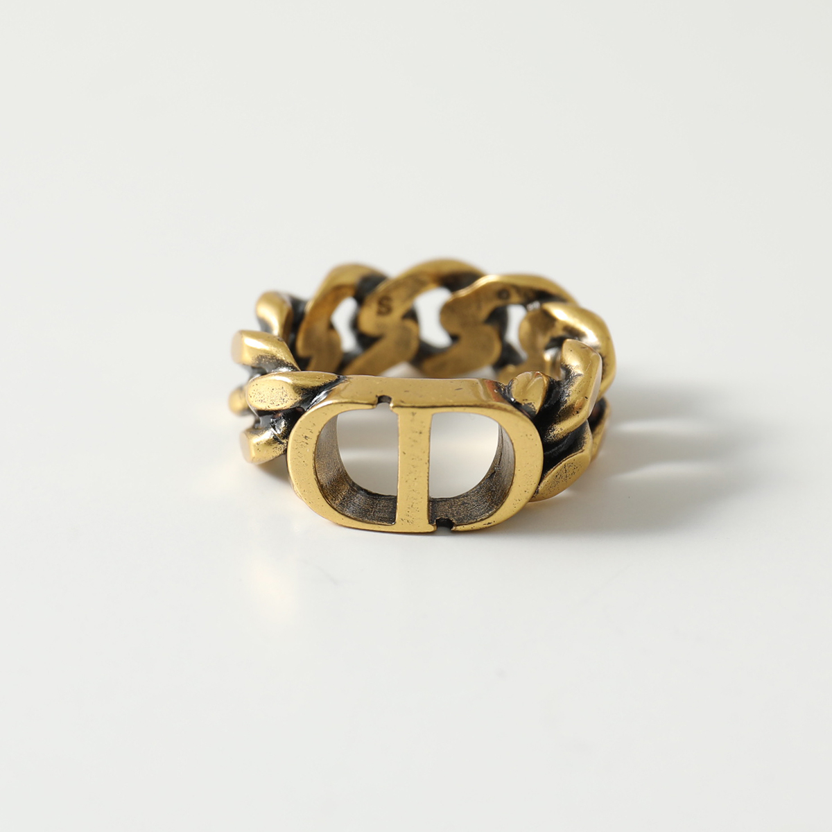 Dior ディオール R0939MTGMT Chain＆CD ring 30 MONTAIGNE リング モンテーニュ 指輪 ロゴ  907/Antiqu-Gol レディース | インポートセレクト musee