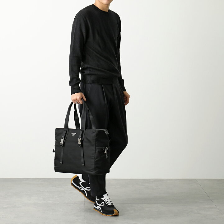 楽天市場 Prada プラダ 2vg042 973 F0002 ナイロン トートバッグ ビジネス ブリーフバッグ Nero 鞄 メンズ インポートセレクト Musee