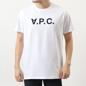 APC A.P.C. アーペーセー COBQX H26586 VPC シャツ クルーネック 半袖 Tシャツ カットソー ロゴT DARKNAVY/ホワイト×ネイビー メンズ