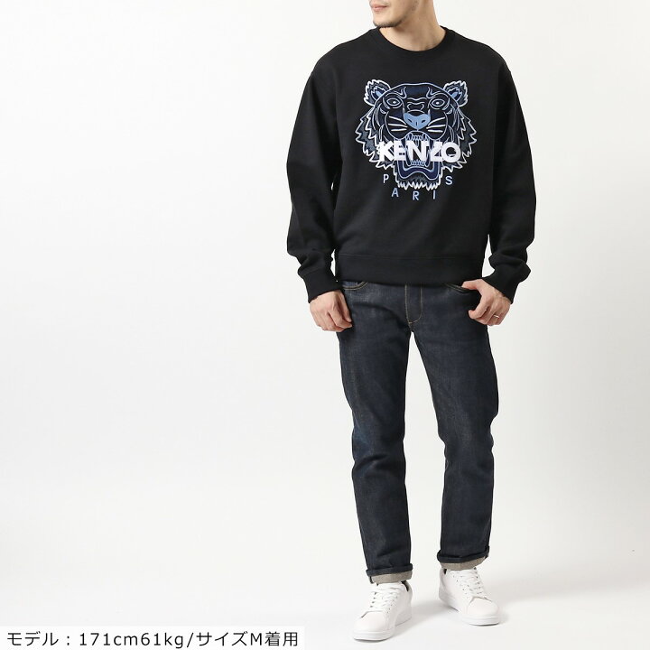 楽天市場 Kenzo ケンゾー Fb55sw1104xa Tiger Classic Sweatshirt タイガー ロゴ 刺繍 クルーネック スウェット プルオーバー 99 メンズ インポートセレクト Musee