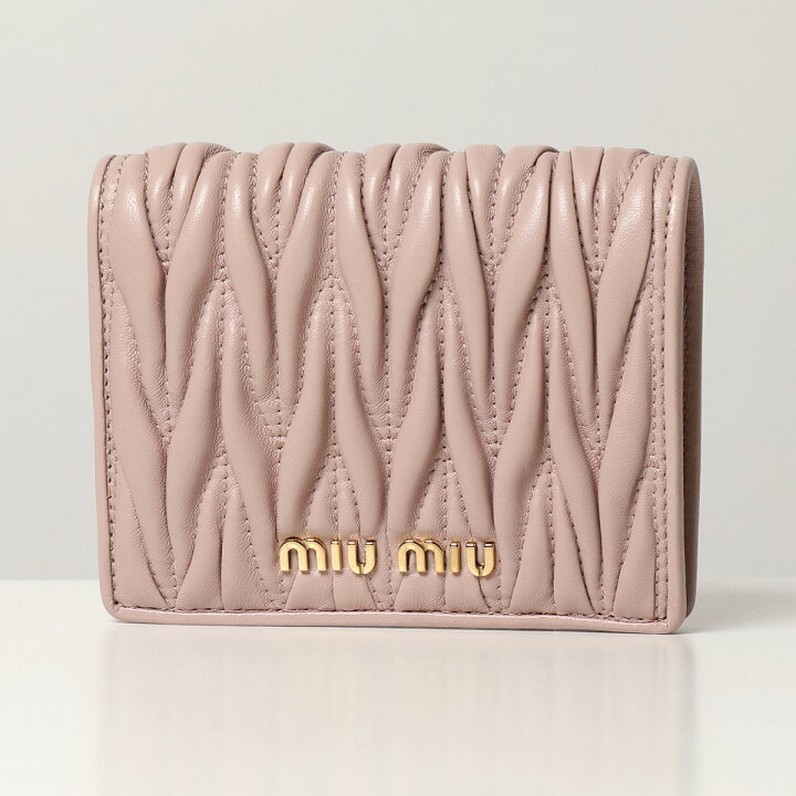 楽天市場】miumiu ミュウミュウ 二つ折り財布 MATELASSE マテラッセ 