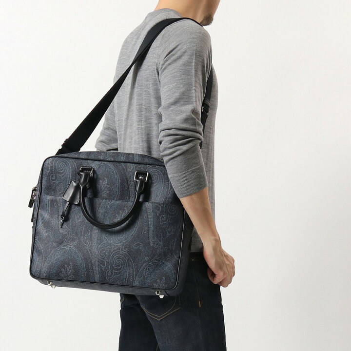楽天市場 Etro エトロ 0h763 8007 Paisley ペイズリー柄 ビジネスバッグ ブリーフケース ショルダーバッグ 南京錠 鞄 0 メンズ インポートセレクト Musee