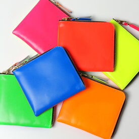 COMME des GARCONS コムデギャルソン SA3100SF SUPER FLUO WALLET カラー6色 レザー L字ファスナー コインケース ネオンカラー 蛍光 ミニ財布 メンズ レディース