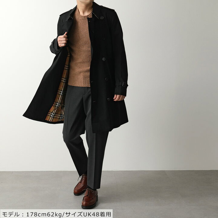 楽天市場 Burberry バーバリー トレンチコート Chelsea チェルシー メンズ ミッドレングス スリムフィット ジャケット ヘリテージ 100 Black インポートセレクト Musee