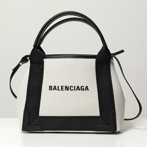 BALENCIAGA �o�����V�A�K �g�[�g�o�b�O NAVY CABAS XS AJ 390346 2HH3N ���f�B�[�X �L�����o�X �V�����_�[�o�b�O �|�[�`�t�� �� 9260/NATURAL-BLACK