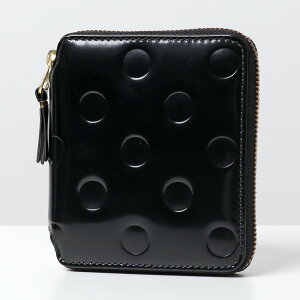 Wallet COMME des GARCONS �E�H���b�g �R���f�M�����\�� ��܂�ZIP���z POLKA DOTS EMBOSSED �|���J �h�b�g �G���{�X SA2100NE