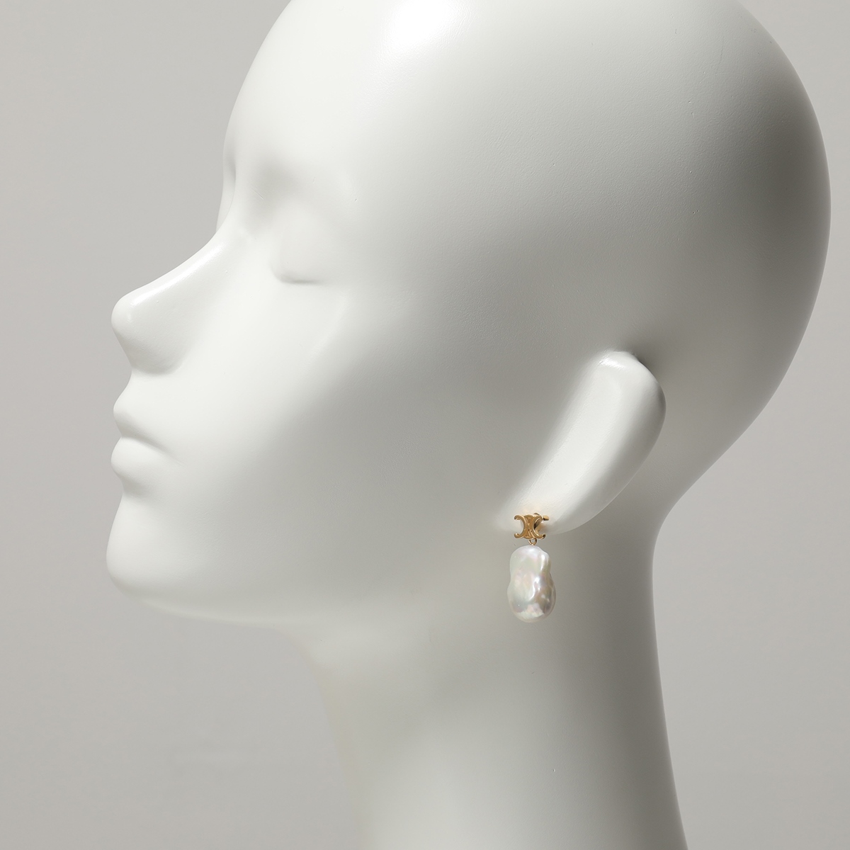 CELINE セリーヌ 46W356BPA.01GI Pearl Earrings バロック マイヨン トリオンフ パール ピアス アクセサリー  Gold-Ivory レディース | インポートセレクト musee