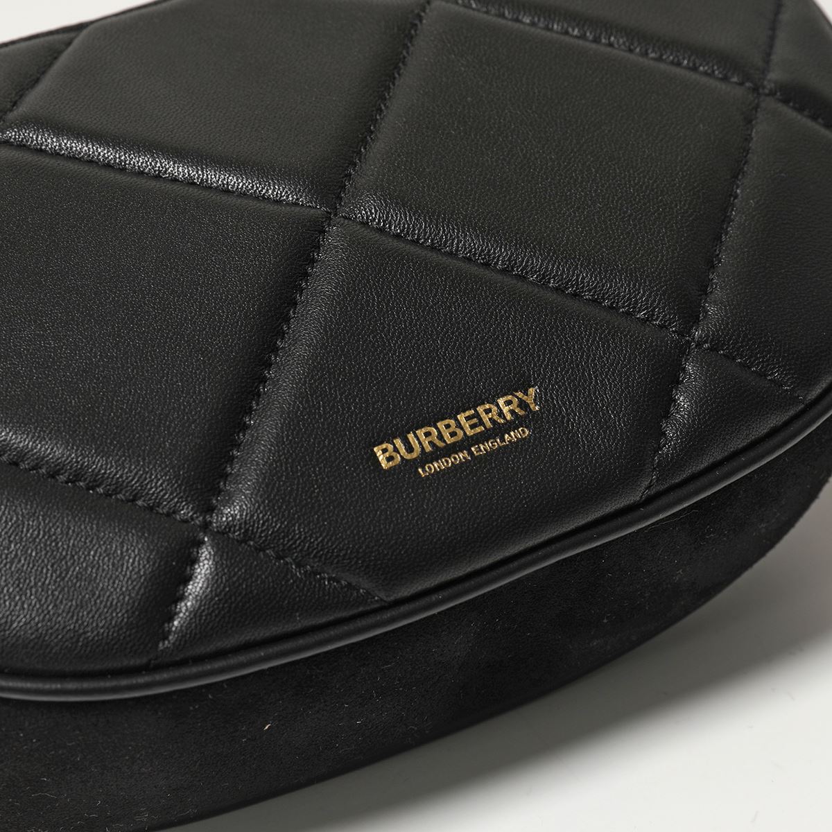 BURBERRY バーバリー 8036744 キルティング ラムスキン オリンピアポーチ ポシェット ハンドバッグ ショルダーバッグ ロゴ レザー  A1189/BLACK 鞄 レディース | インポートセレクト musee