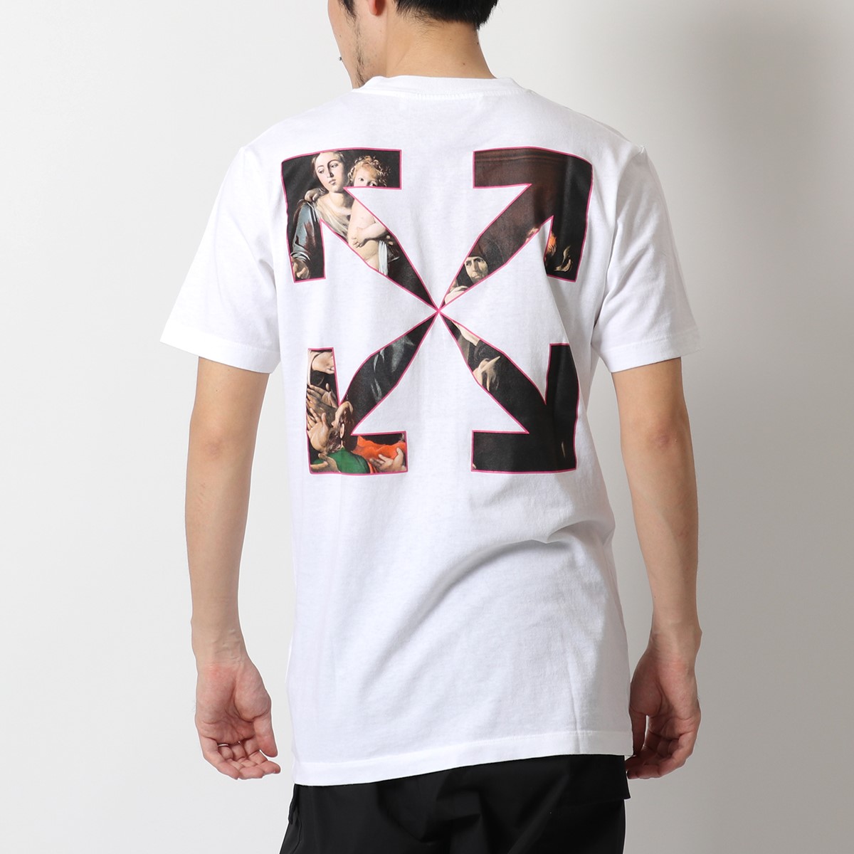 値引きセール off-white オフホワイト　NARCISO T-shirt Tシャツ/カットソー(半袖/袖なし)