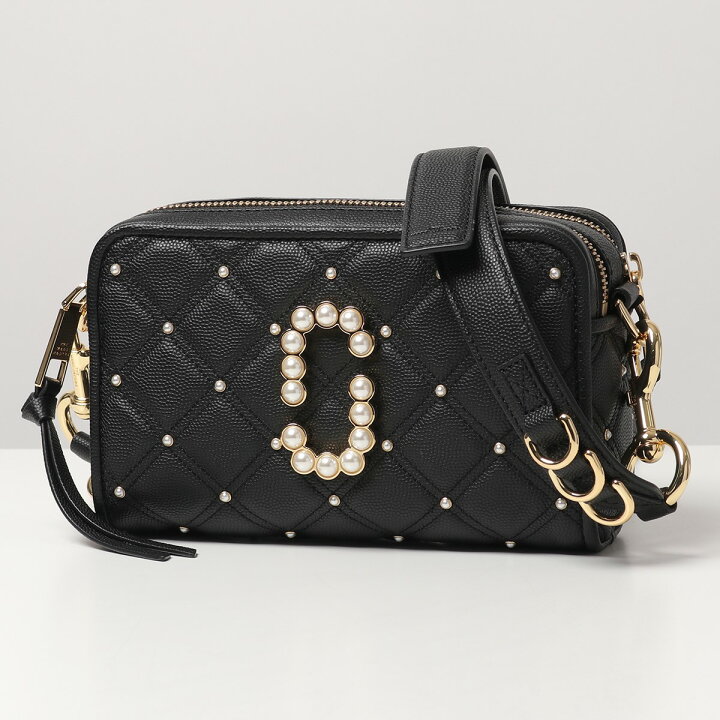 楽天市場 Marc Jacobs マークジェイコブス M The Softshot 21 With Pearls キルティングレザー パール ショルダーバッグ ポシェット 鞄 001 Black レディース インポートセレクト Musee