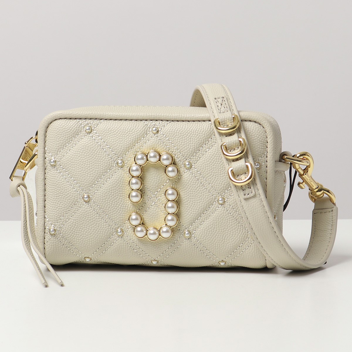 MARC JACOBS マークジェイコブス M0016810 THE QUILTED SOFTSHOT 17 WITH PEARLS カラー2色  キルティングレザー パール ショルダーバッグ ポシェット 鞄 レディース | インポートセレクト musee