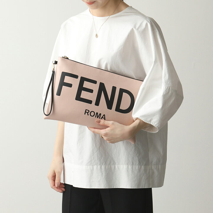 楽天市場】FENDI フェンディ 8N0178 AEHR LARGE FLAT POUCH クラッチ 