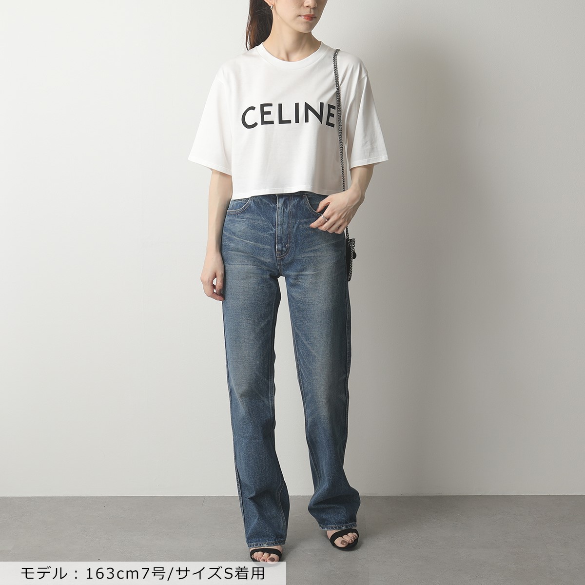 楽天市場】CELINE セリーヌ 2X761501F.01EA クロップド Tシャツ