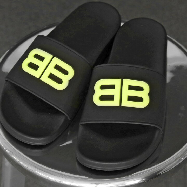 楽天市場 Balenciaga バレンシアガ W1s86 Pool Side シャワーサンダル スライドサンダル 蓄光3d ロゴ 靴 1073 Black Glow レディース インポートセレクト Musee