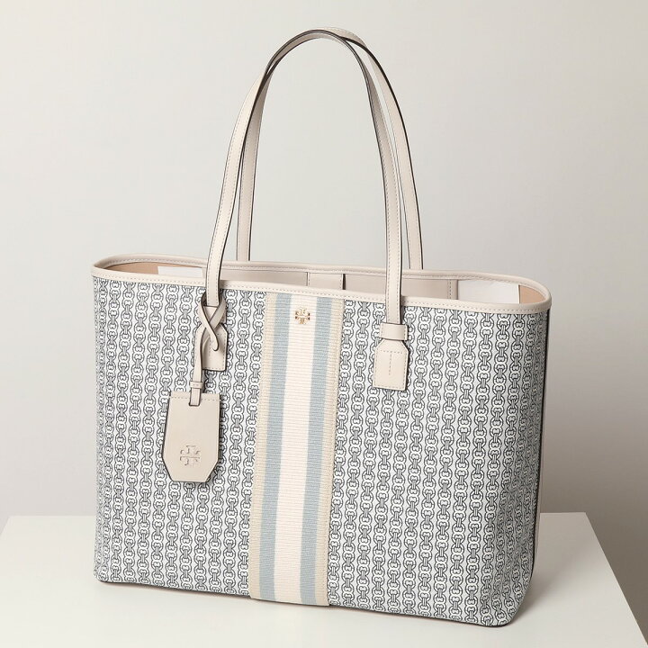 474 TORY BURCH Gemini Link Canvas Small Tote NEW IVORY
