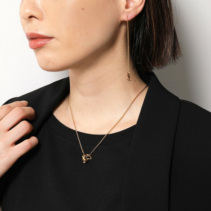楽天市場 Saint Laurent サンローランパリ Y1500 カラー3色 Yslロングスレッダー ピアス オピウム アクセサリー カサンドラロゴ レディース インポートセレクト Musee