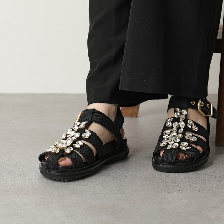 楽天市場】MARNI マルニ FBMS012201 P3119 ビジュー付き フス 