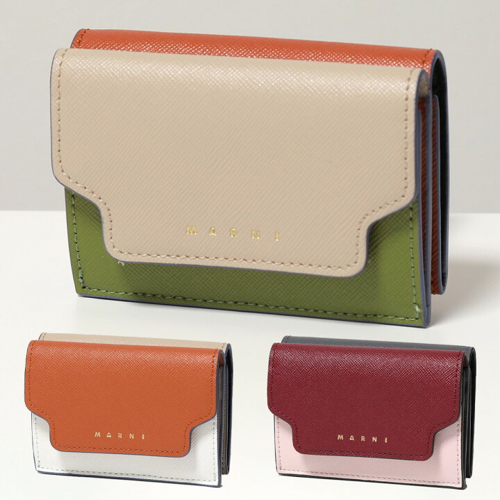 楽天市場】MARNI マルニ PFMOW02U23 LV520 カラー3色 レザー 三つ折り 