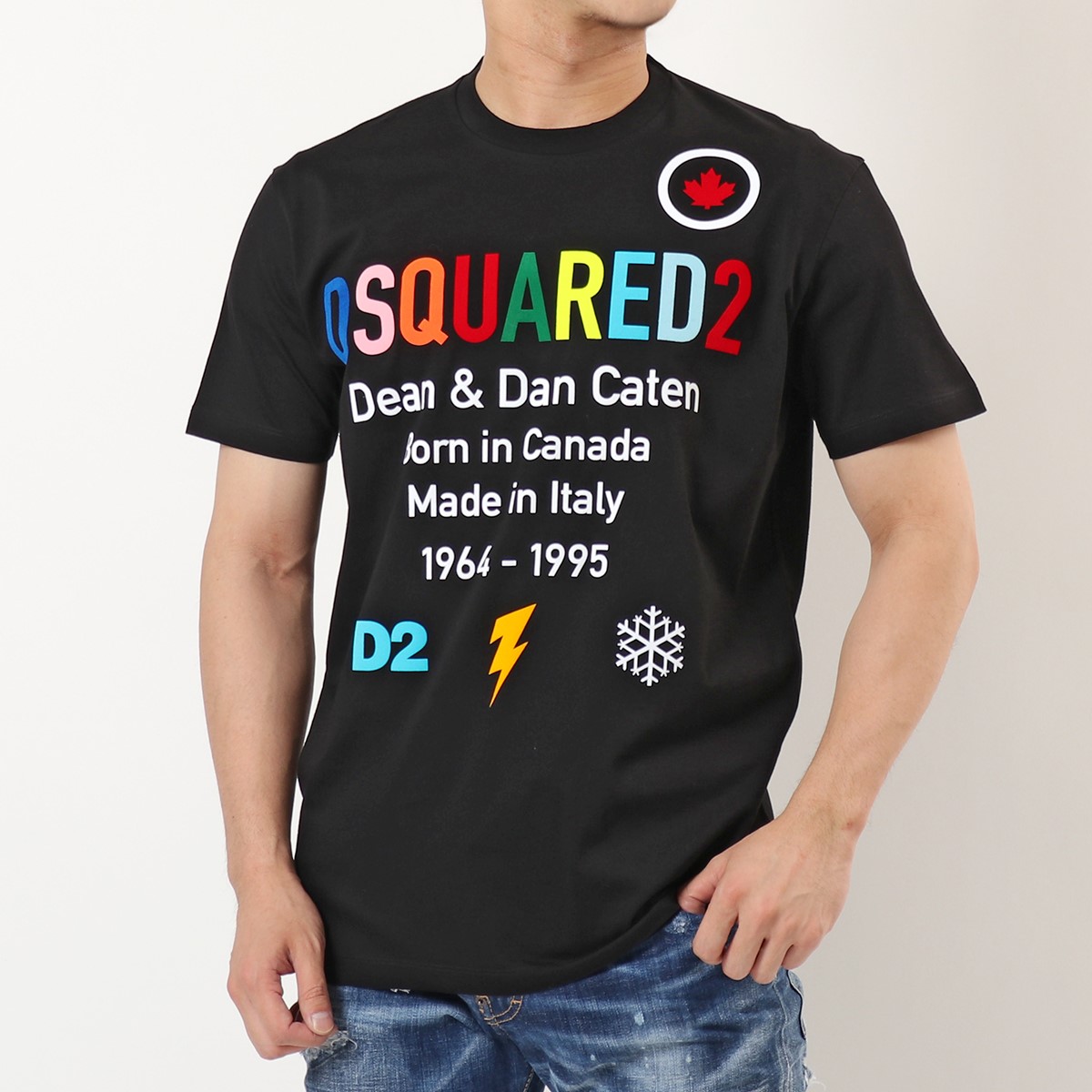 DSQUARED2 ディースクエアード S74GD0855 S23009 D2 Rainbow Cool T - Shirt クルーネック 半袖  Tシャツ カットソー ロゴT 900 メンズ | インポートセレクト musee