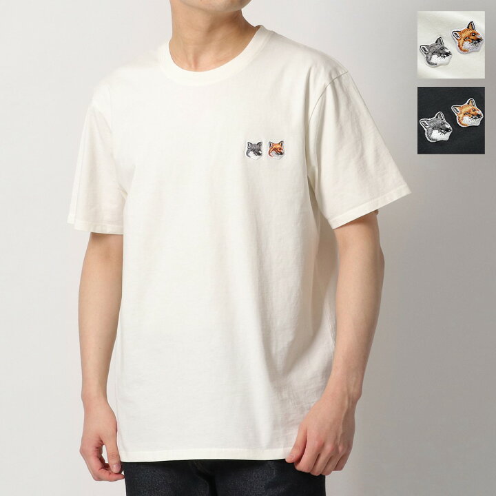楽天市場 Maison Kitsune メゾンキツネ Bukj0008 W Fox Head Pach クルーネック 半袖 Tシャツ カットソー Latte メンズ インポートセレクト Musee