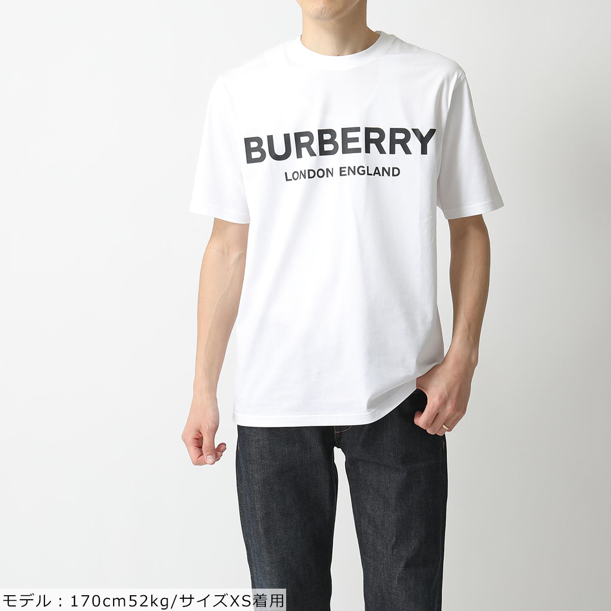 BURBERRY バーバリー ロゴクルーネック半袖Tシャツ/ S-