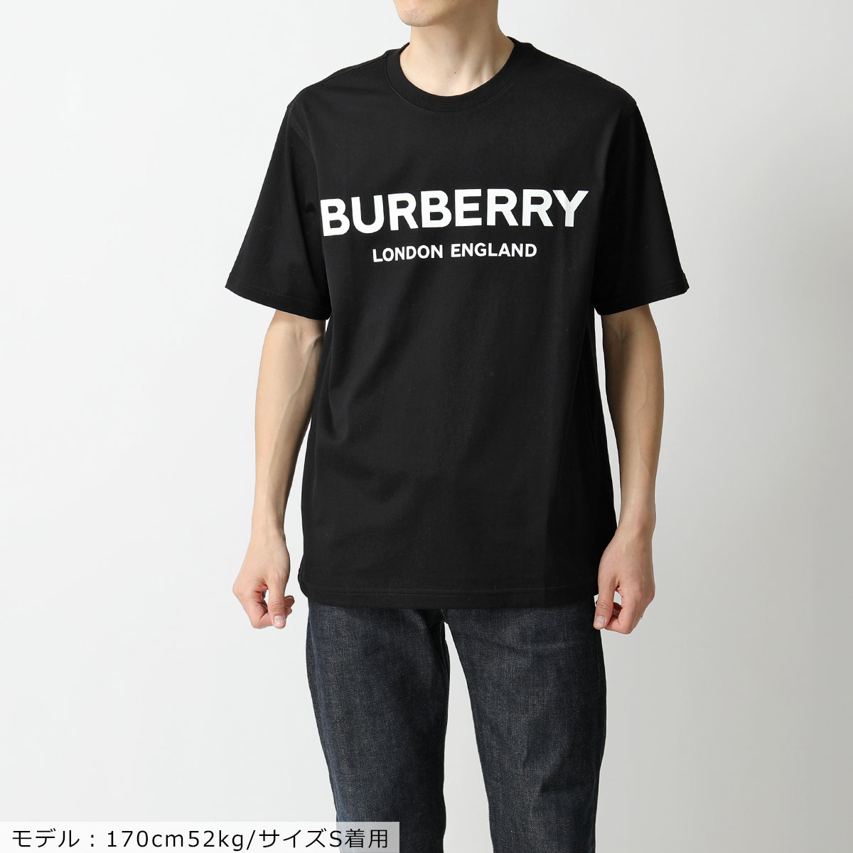 BURBERRY バーバリー 8026016 LETCHFORD クルーネック 半袖 Tシャツ カットソー ロゴT プリント BLACK メンズ |  インポートセレクト musee