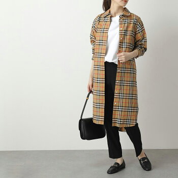 楽天市場 Burberry バーバリー シャツワンピ ロング丈 長袖シャツ チュニック ワンピース バーバリーチェック Antique Yel Ip Chk レディース Cp インポートセレクト Musee