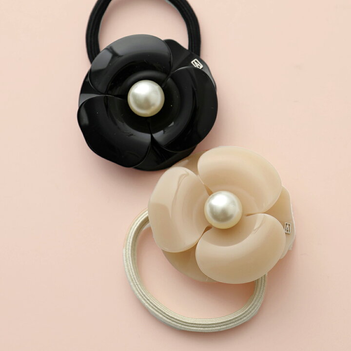 楽天市場 Alexandre De Paris アレクサンドル ドゥ パリ Apy 04 カラー2色 ヘアゴム 髪留め ヘアーアクセサリー 花 カメリア パール レディース インポートセレクト Musee