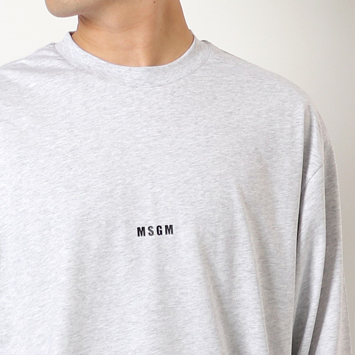 MSGM エムエスジーエム 2000MM501 カラー3色 長袖 Tシャツ ロンT ロング カットソー クルーネック オーバーサイズ ちびロゴ メンズ  | インポートセレクト musee