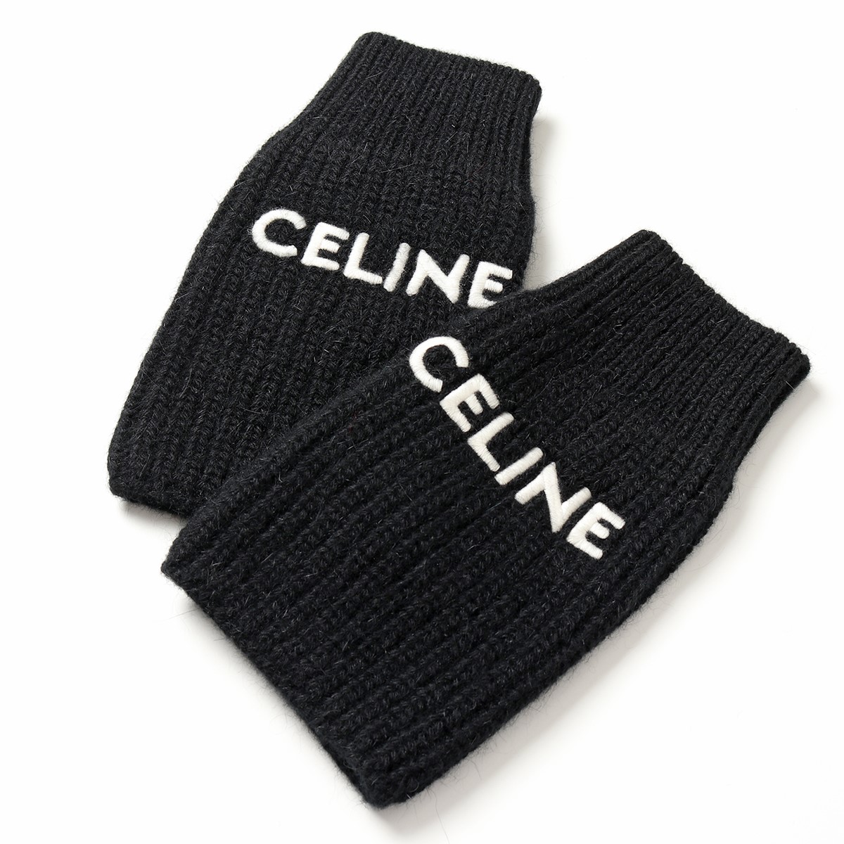 楽天市場】CELINE セリーヌ 2A98R734L.38NO ウール ミトン 手袋 ロゴ