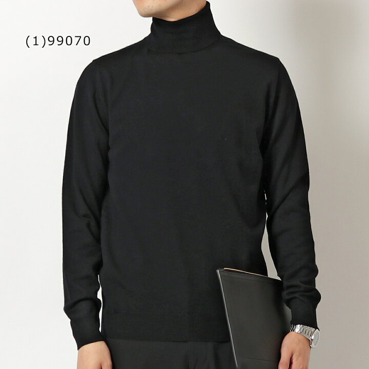 クルチアーニ 18AW ハイゲージ ニット セーター タートルネック 46 黒  