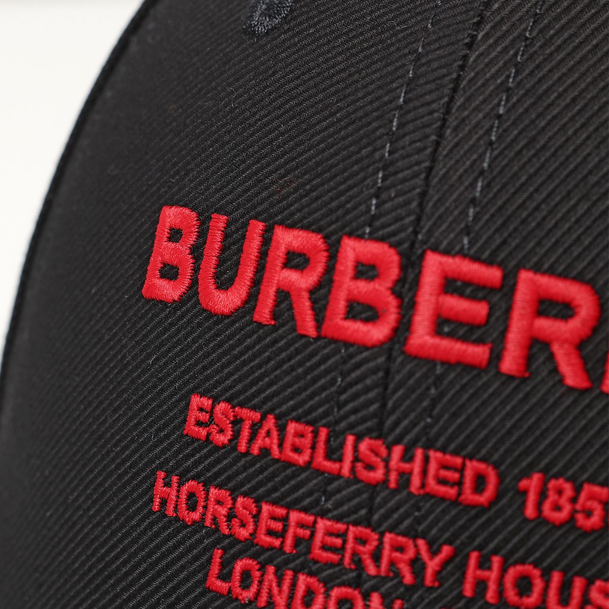 BURBERRY バーバリー 8043040 ホースフェリーモチーフ コットンツイル ベースボールキャップ ロゴ刺繍 帽子 A1189/BLACK  メンズ | インポートセレクト musee