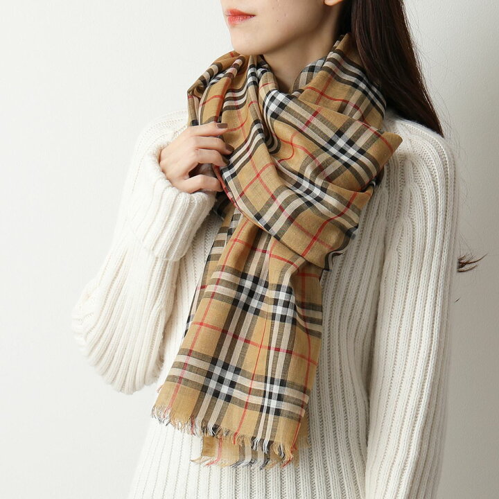 楽天市場】BURBERRY バーバリー 8015505 シルク ウール ストール 