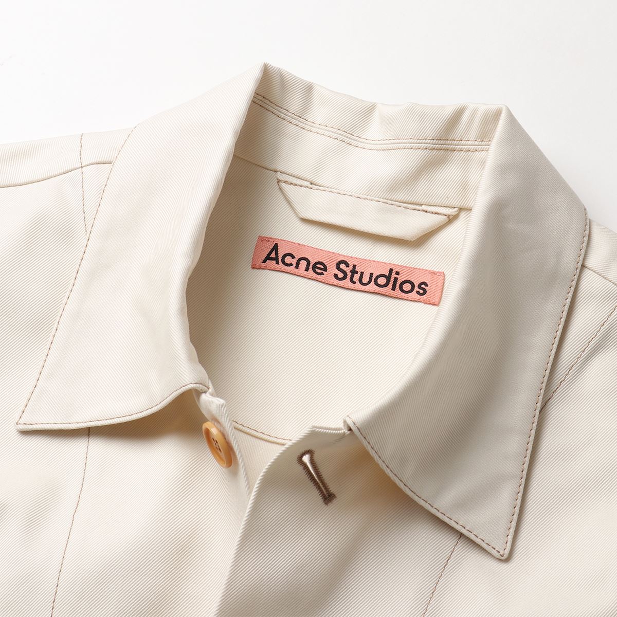 Acne Studios アクネストゥディオズ B90539 FN MN OUTW000672 ヘビーツイルジャケット 長袖 シャツ コットン  胸ポケット Ecru-beige メンズ | インポートセレクト musee