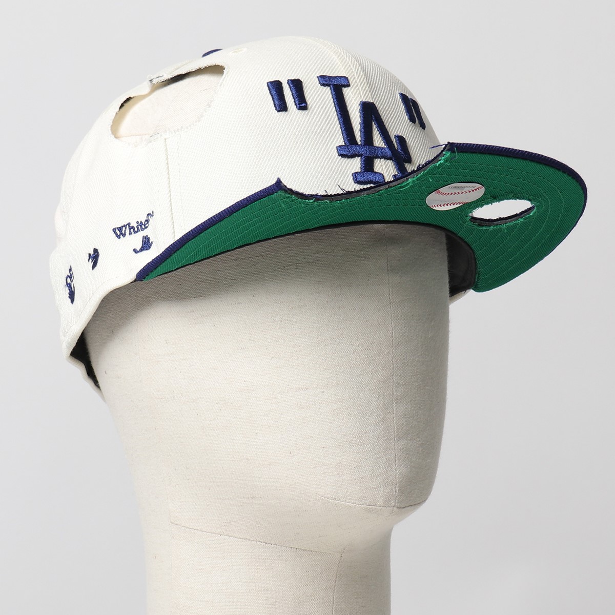 OFF-WHITE VIRGIL ABLOH×NEW ERA オフホワイト ニューエラ MLB コラボ OMLB038G21FAB005  ベースボールキャップ ロサンゼルス・ドジャース 帽子 6145/CREAM-BLUE メンズ | インポートセレクト musee