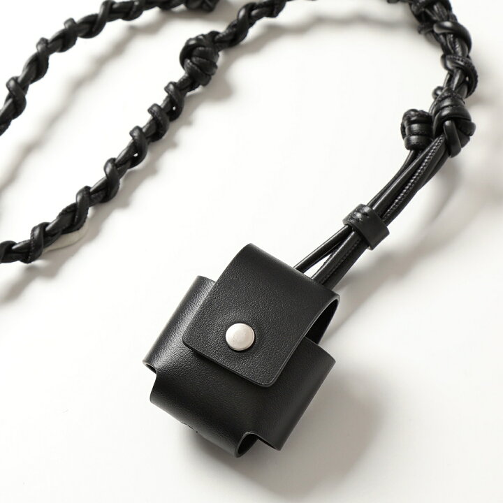 Jil Sander 格好よく タングルAirPodsケース レザーネックレス ブラック 