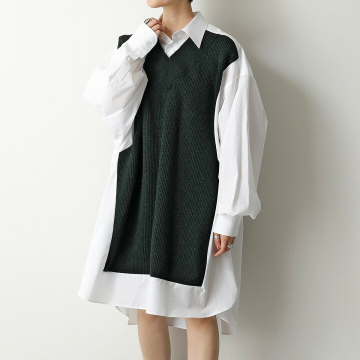 楽天市場 Maison Margiela メゾンマルジェラ S51dl0381 S ニット シャツドレス ワンピース 長袖 オーバーサイズ 100 レディース インポートセレクト Musee