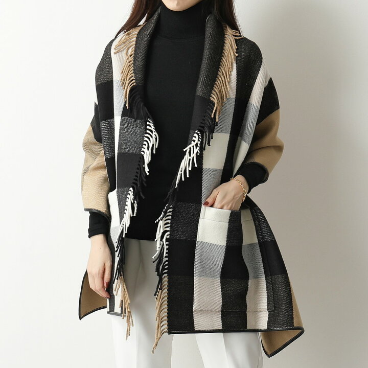 楽天市場】BURBERRY バーバリー 8021949 カシミヤ混ウール フリンジ  