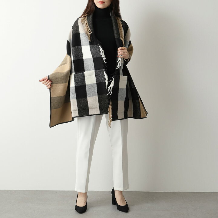 楽天市場】BURBERRY バーバリー 8021949 カシミヤ混ウール フリンジ 