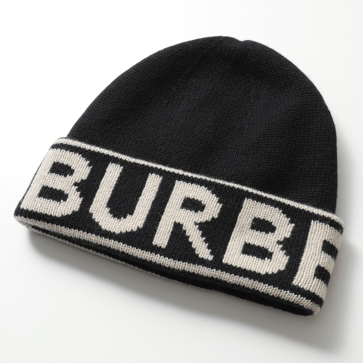 BURBERRY バーバリー ニット帽 メンズ カラー2色 8023982 8023983 カシミヤ リブ ジャガード ロゴ ニットキャップ 帽子  ビーニー | インポートセレクト musee