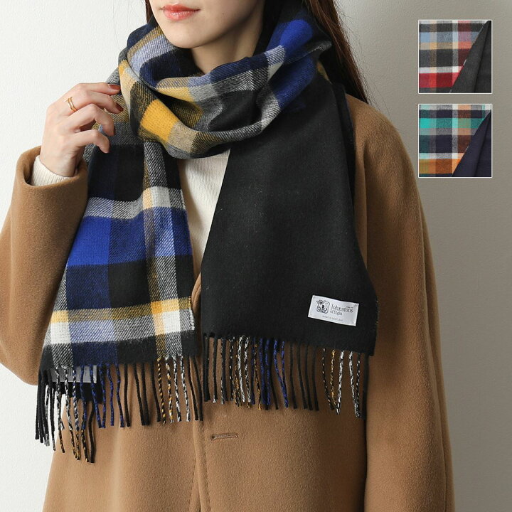 楽天市場 Johnstons ジョンストンズ マフラー カラー3色 レディース メンズ Wb 1517 カシミヤ混メリノウール ストール チェック柄 Wb インポートセレクト Musee