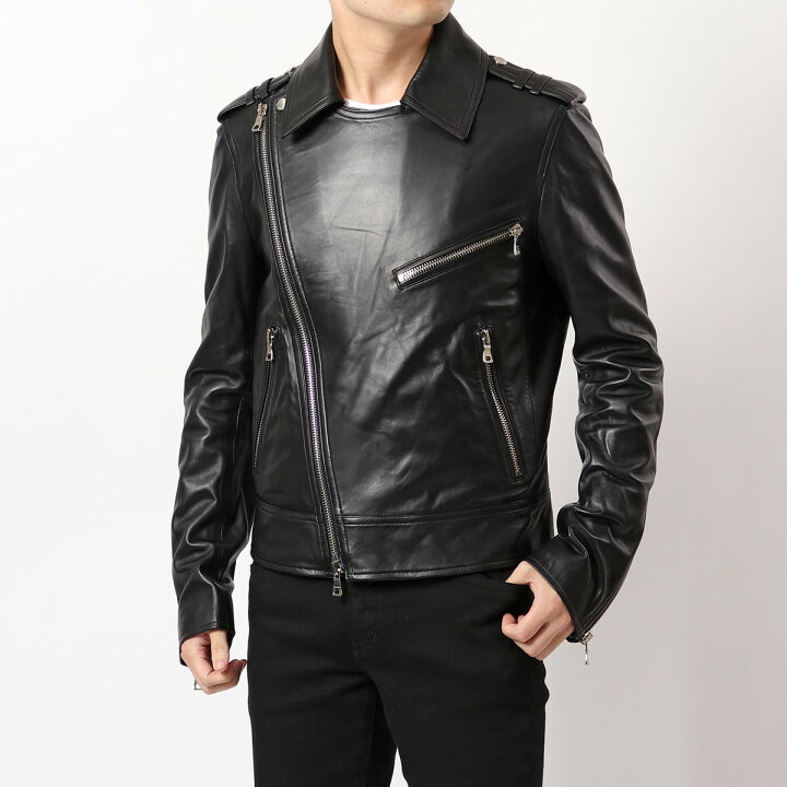 楽天市場】BALMAIN バルマン ダブル ライダースジャケット メンズ  